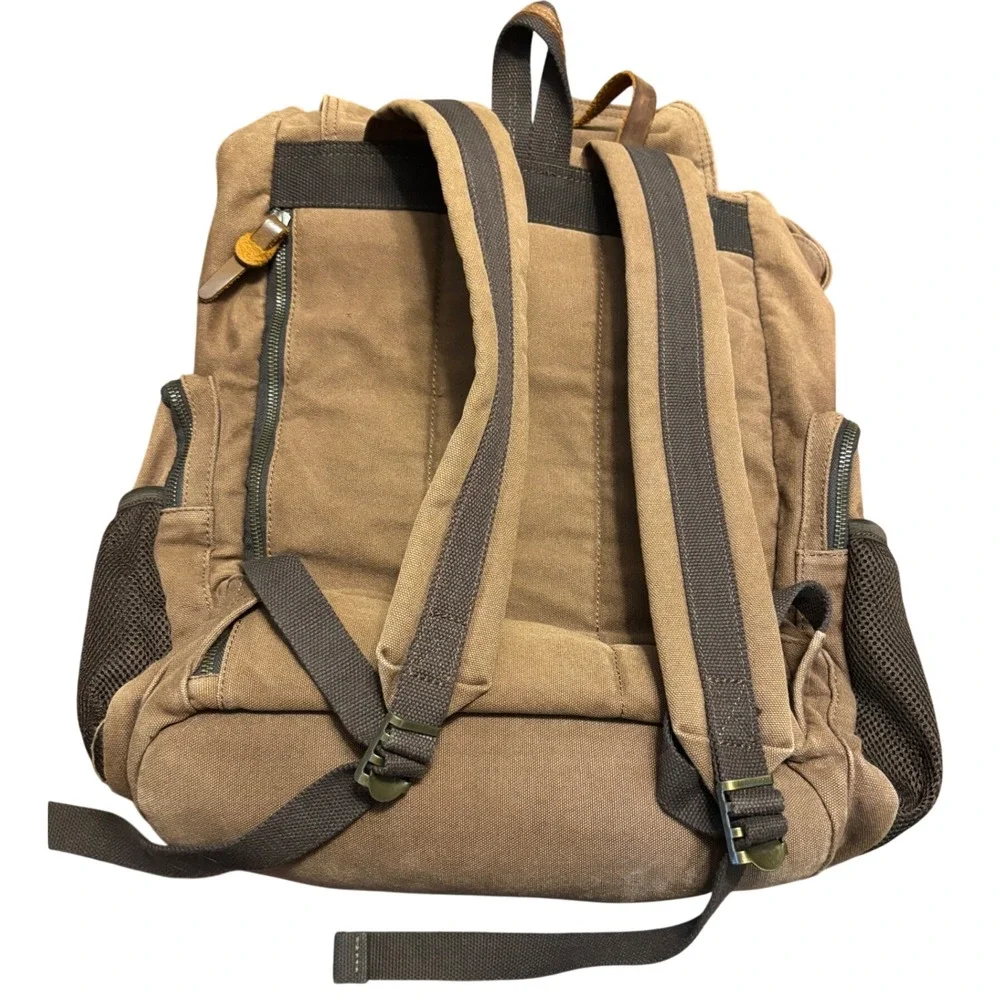 Lifewit‎ Backpack Rucksack Unisex Large Brown Canvas Leather Vintage Hiking Bag